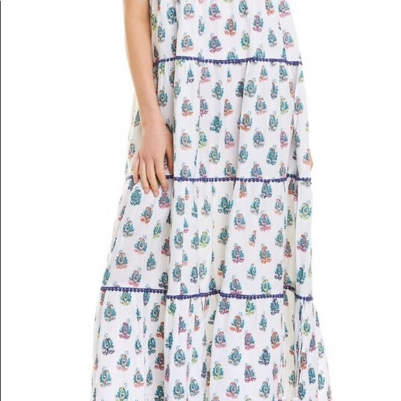 Tessora Dresses & Skirts - Tessora Lolita Strapless Midi Dress In Blue Floral With Floral Paisley size s- l